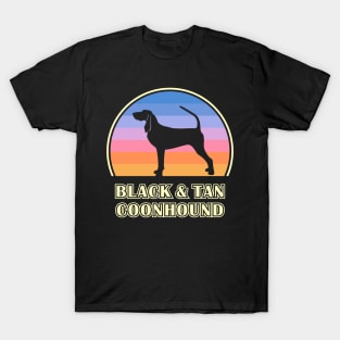 Black and Tan Coonhound Vintage Sunset Dog T-Shirt